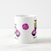 Mode Koffie Mok Scooter Woman roze Leopard (Center)