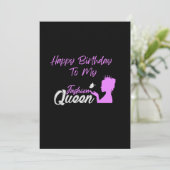 Mode Koningin Birthday Kaart (Staand voorkant)