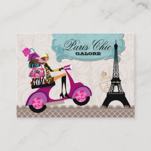 Mode koopt juwelen scooter Paris Eiffel Tower Visitekaartje