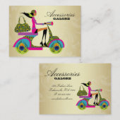 Mode koopt juwelen scooter Peacock Zebra Gol Visitekaartje (Voorkant / Achterkant)