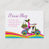 Mode koopt scooter pacock regenboog visitekaartje (Achterkant)