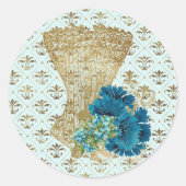 Mode korset 3 klassieke ronde sticker (Voorkant)