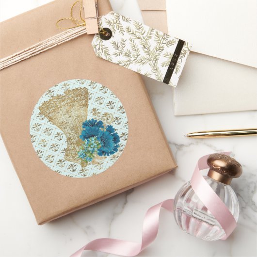 Mode korset 3 klassieke ronde sticker (Geschenken)