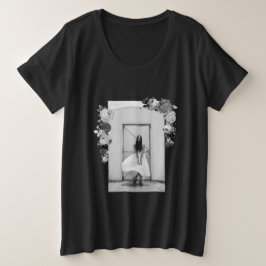 MODE Kunstmeisje White en zwart mooi #4 Grote Maat T-shirt