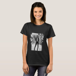 MODE Kunstmeisje White en zwart mooi T-shirt
