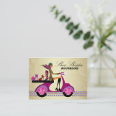 Mode laat juwelen Paars Gold zien Visitekaartje (Staand voorkant)