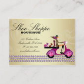 Mode laat juwelen Paars Gold zien Visitekaartje (Achterkant)