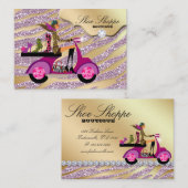 Mode laat juwelen Zebra roze juweel glitter zien 8 Visitekaartje (Voorkant / Achterkant)