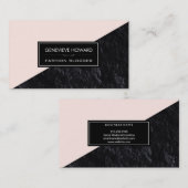 Mode laat meetkundig kleurblok visitekaartje (Voorkant / Achterkant)