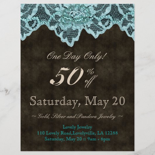 Mode Lace Flyer Blue Brown Leather Peach (Achterkant)