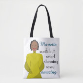 Mode Lady - Afro-Amerikaanse Tote Bag (Voorkant)