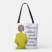 Mode Lady - Afro-Amerikaanse Tote Bag (Achterkant)