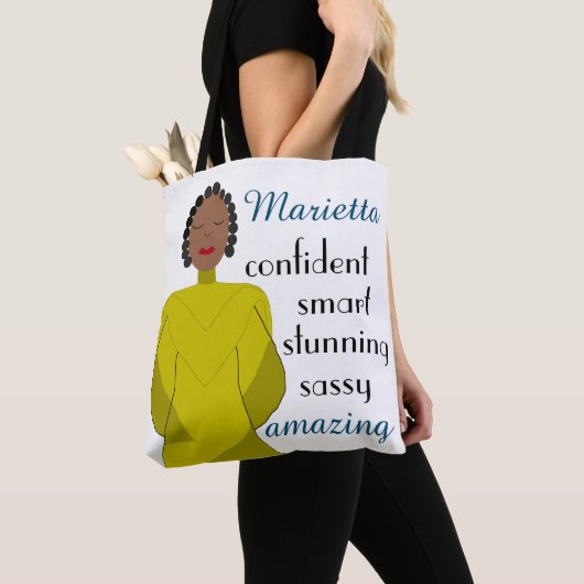 Mode Lady - Afro-Amerikaanse Tote Bag (Dichtbij)
