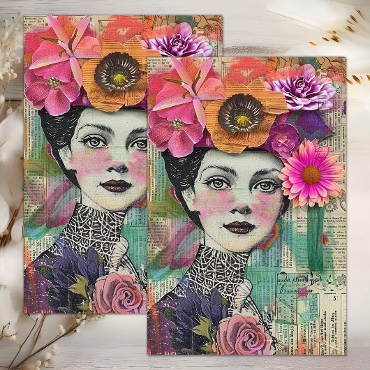 MODE LADY GEMENGDE MEDIA DECOUPAGE TISSUEPAPIER
