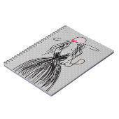Mode Lady met Polka Dots Notitieboek (Linkerzijde)