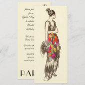  Mode Lady, Spring Dress Verjaardagsfeest Kaart (Voorkant / Achterkant)