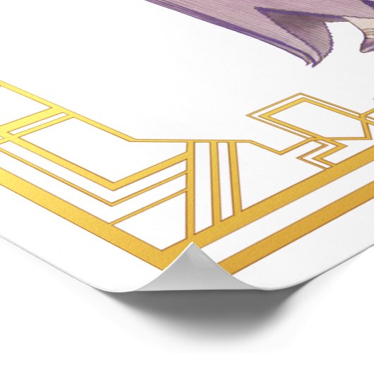  Mode Lavender Flapper Gown 1920 Poster (Hoek)