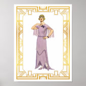  Mode Lavender Flapper Gown 1920 Poster (Voorkant)
