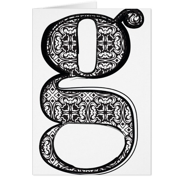 Mode lettertype, letter g (Voorkant)