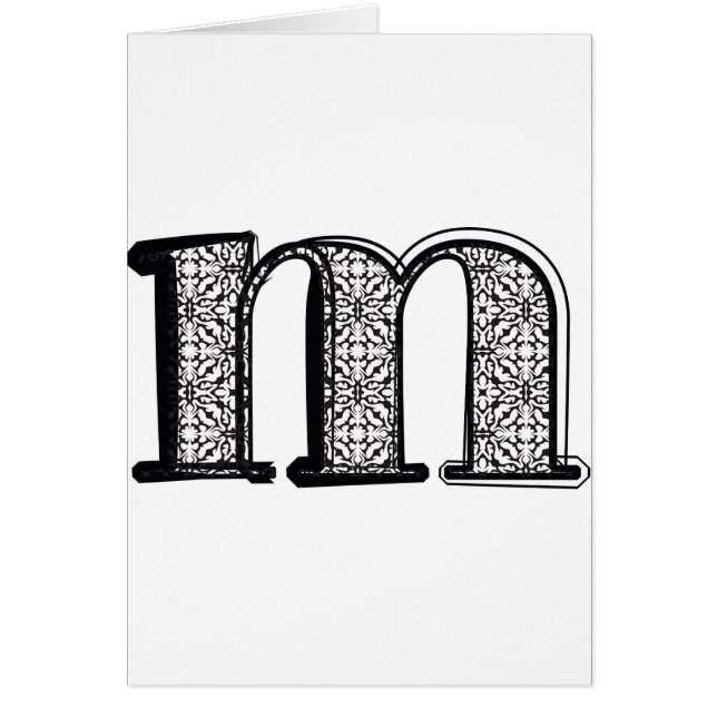 Mode lettertype, letter m (Voorkant)
