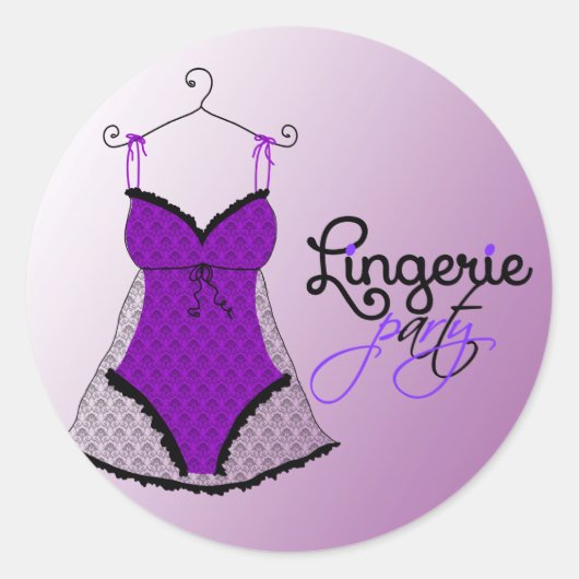 Mode Lingerie Ronde Sticker (Voorkant)