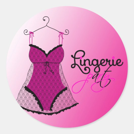 Mode Lingerie Ronde Sticker (Voorkant)