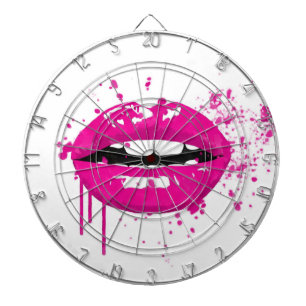 Mode lippen kus glamour schoonheidstrendy style ro dartbord
