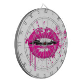Mode lippen kus glamour schoonheidstrendy style ro dartbord (Voorkant Links)