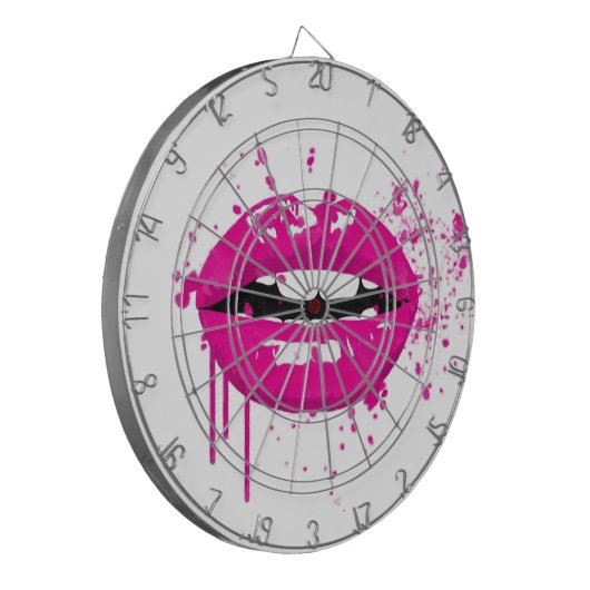 Mode lippen kus glamour schoonheidstrendy style ro dartbord (Voorkant Links)