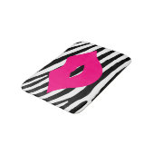Mode lippen kus roze girale zebra glamour badmat (Gekanteld)