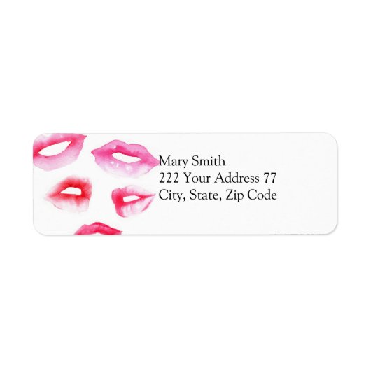 Mode Lips Adreslabel Etiket (Voorkant)