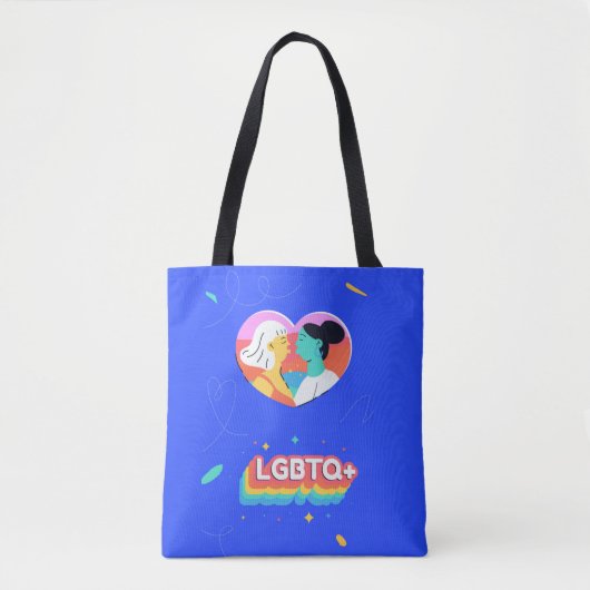Mode Live Met Trots Regenboog LGBTQ+ Lesbienne Tote Bag (Voorkant)