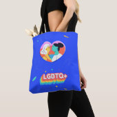 Mode Live Met Trots Regenboog LGBTQ+ Lesbienne Tote Bag (Dichtbij)