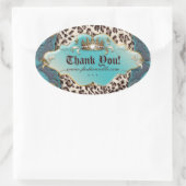 Mode Luipaard Sticker Sieraden Kroon Blauwgroen 3 (Tas)