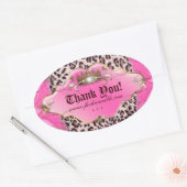Mode Luipaard Sticker Sieraden Kroon Roze 3 (Envelop)