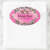 Mode Luipaard Sticker Sieraden Kroon Roze 3 (Tas)