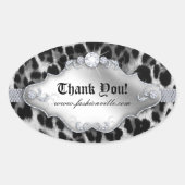 Mode Luipaard Sticker Sieraden Wit Zwart (Voorkant)