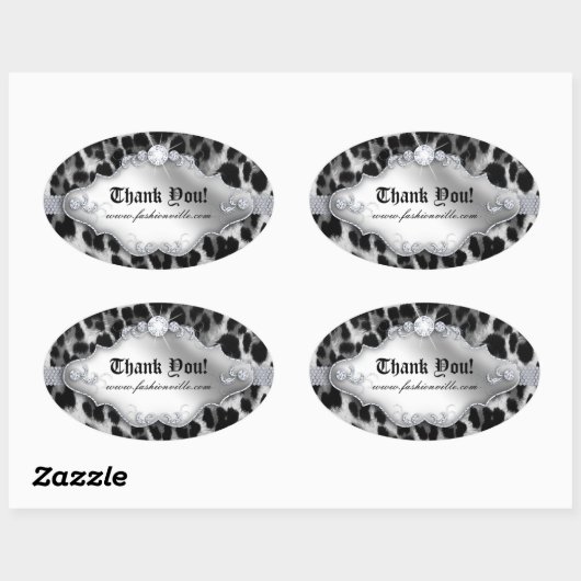 Mode Luipaard Sticker Sieraden Wit Zwart (Vel)