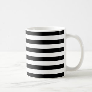 Mode Luxury Black en white strepen Trendy Cute Koffiemok