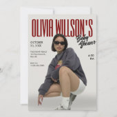 Mode magazine foto baby shower kaart (Voorkant)