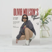 Mode magazine foto vrijgezellenfeest Bachelorette Kaart (Staand voorkant)