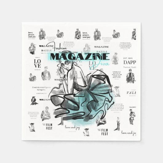 Mode magazine servetten voor vrouwen (Voorkant)