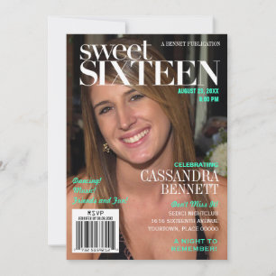 Mode Magazine Turquoise Sweet Sixteen Kaart