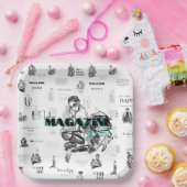 Mode magazine vrouwen papieren bordje (Feest)