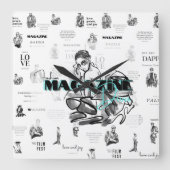 Mode magazine vrouwen vierkante klok (Voorkant)