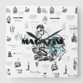 Mode magazine vrouwen vierkante klok