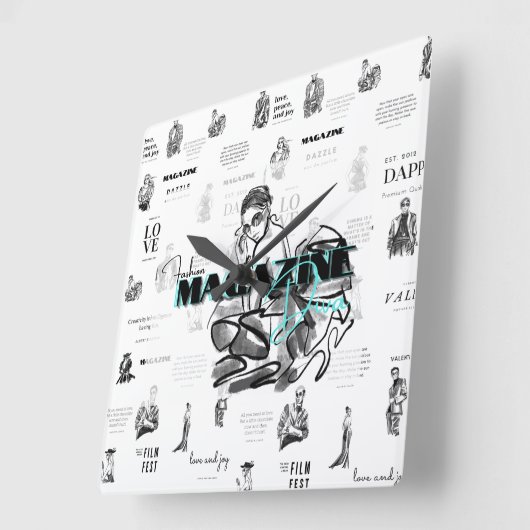 Mode magazine vrouwen vierkante klok (Hoek)