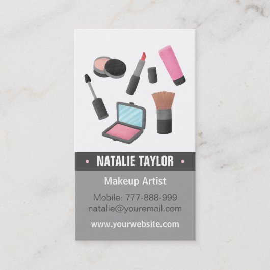 Mode Make-up Makeover Visitekaartjes (Voorkant)