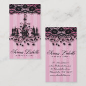Mode Makeup Artist Elegant Realtor Chandelier Visitekaartje (Voorkant / Achterkant)