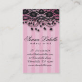 Mode Makeup Artist Elegant Realtor Chandelier Visitekaartje (Achterkant)